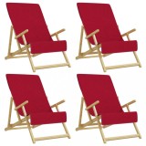 Cumpara ieftin Prosoape de plaja, 4 buc., visiniu, 60x135 cm, textil, 400 GSM