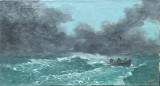 Carl Calusd (1860 - 1936) - Pescari &icirc;n furtuna