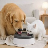 Bol Apa cu Alimentare Lenta pentru Animale de Companie, 1L, Alb si Gri, CMCLASS