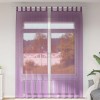 Perdele Voile cu Bucle 2 buc Violet 140x260 cm