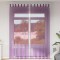 Perdele Voile cu Bucle 2 buc Violet 140x260 cm