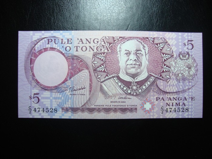 TONGA 5 DOLARI 1995 UNC