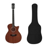 Chitara Clasica 4/4, 95cm, Lemn Tei, Maro, Husa Inclusa, Incepatori, 13+, 6 Corzi Otel, Cutaway