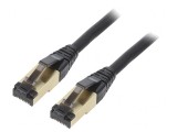 Patch cord S/FTP Cat 8 negru 15m LSZH 27AWG, Gembird