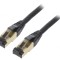Patch cord S/FTP Cat 8 negru 15m LSZH 27AWG
