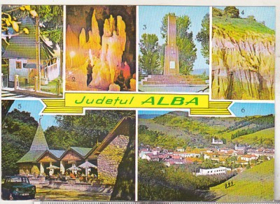 bnk cp Judetul Alba - Vedere - necirculata - marca fixa foto