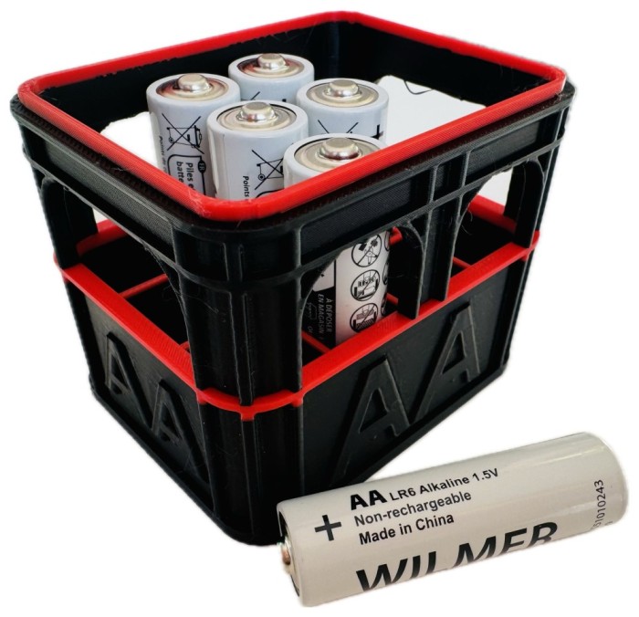 Organizator Baterii AA - Negru