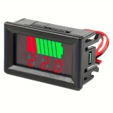 Voltmetru LED 12-72Vdc 48x29x22mm rosu
