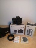 Canon EOS M50 + 15-45mm KIT + Obiectiv 55-200mm + Accesorii (ca nou)