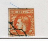 Romania 1869 Carol I cu favoriti 5 bani