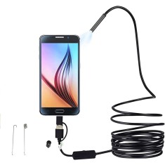 Camera tip Endoscop, Zamo&reg;, pentru Inspectie, interfata USB-A si USB-C, Cablu 5M, Camera 7mm, Rezist