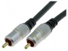Cablu RCA Aurit Negru 1,2m, Prolink