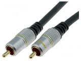 Cablu RCA Aurit Negru 1,2m, Prolink