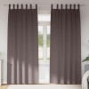 Perdele cu perdele 2 pcs Maro &icirc;nchis Poliester