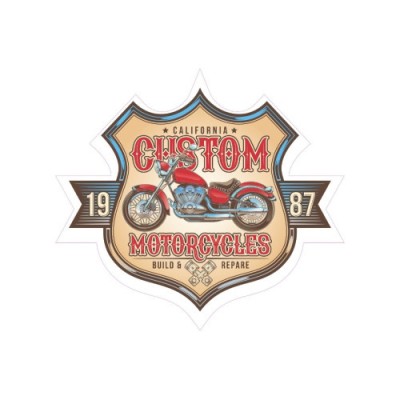Abtibild &amp;quot;CUSTOM MOTORCYCLES&amp;quot; Cod: TAG 034 / T2 Automotive TrustedCars foto
