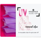 essence studio nails UV GEL NAIL clipsuri pentru &icirc;ndepărtarea ojei semipermanente 5 buc