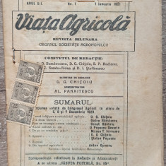 Viata agricola// anul XII, no. 1, 1 ianuarie 1921