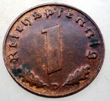 B.136 GERMANIA 1 REICHSPFENNIG 1939 D, Europa, Bronz