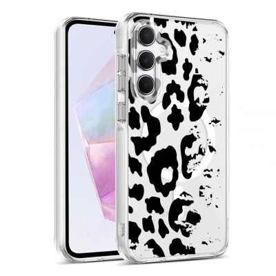 Husa pentru samsung galaxy a16, atasare magnetica, magsafe, pattern skin 42, clear foto