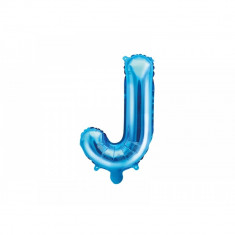 Balon folie metalizata litera J, albastru, 35cm foto