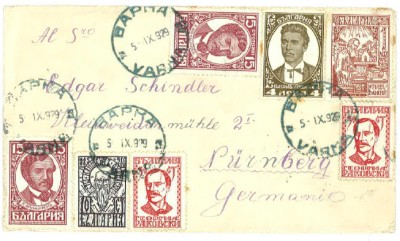 Plic circulat Germania Bulgaria 1929 foto