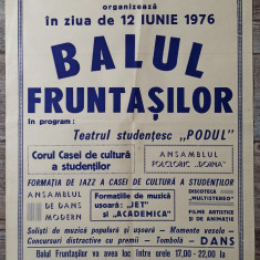 Afis Balul Fruntasilor 1976