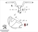Cumpara ieftin Carena superioara ghidon originala Peugeot Vivacity - Vivacity 2 2T 50-100cc (alba)