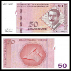 BOSNIA HERTEGOVINA █ bancnota █ 50 Konvertibilnih Marka █ 2019 █ P-85 SRB █ UNC