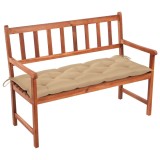 Cumpara ieftin Bancă de grădină cu pernă, 120 cm, lemn masiv de acacia