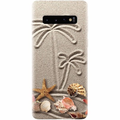 Husa silicon personalizata pentru Samsung Galaxy S10 Plus, Beach Sand foto