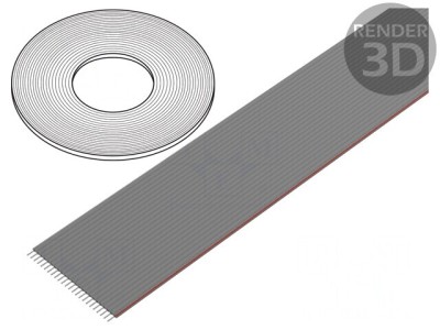 Cablu bandă 1,27mm 24x28AWG neecranat PVC 30.5m foto