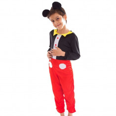 Costum Micky Mouse Soricel, fetite si baietei, 7-8 ani, serbari tematice, 2 piese foto