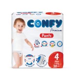 Scutece-chilotel pentru copii Premium Maxi Pants Nr.4 pentru 9 - 14kg, 30 bucati, Confy