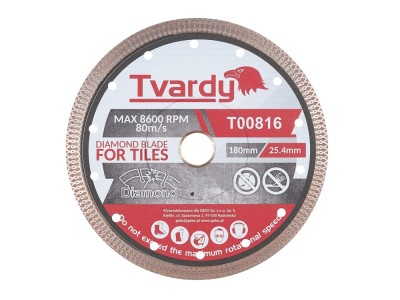 Disc diamantat pentru portelan, 180 x 10 mm, orificiu de montare 25.4 mm, Tvardy T00816 foto