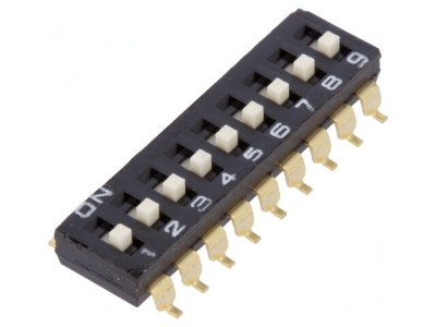 Comutator DIP-SWITCH 9 Secțiuni ON-OFF 0,025A 24VDC foto
