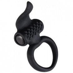 Inel de Penis Lingus Vibrating Cock Ring Silicon Negru