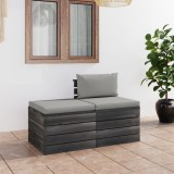 VidaXL Set mobilier grădină din paleți, 2 piese, cu perne, lemn de pin 3061672
