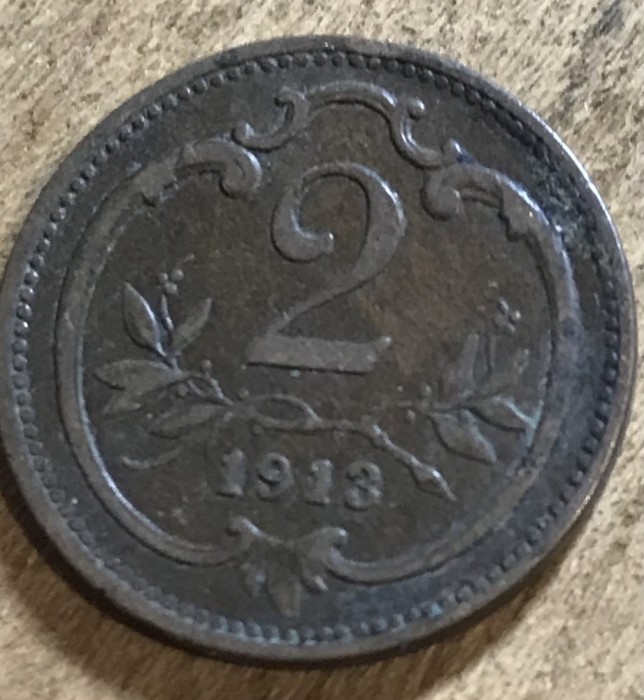 MNDSTR AUT22 Austro-Ungaria 2 hellar 1913
