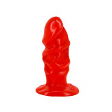 Plug - Dildo și dop anal, roșu, 11x 3.8 cm, Orion