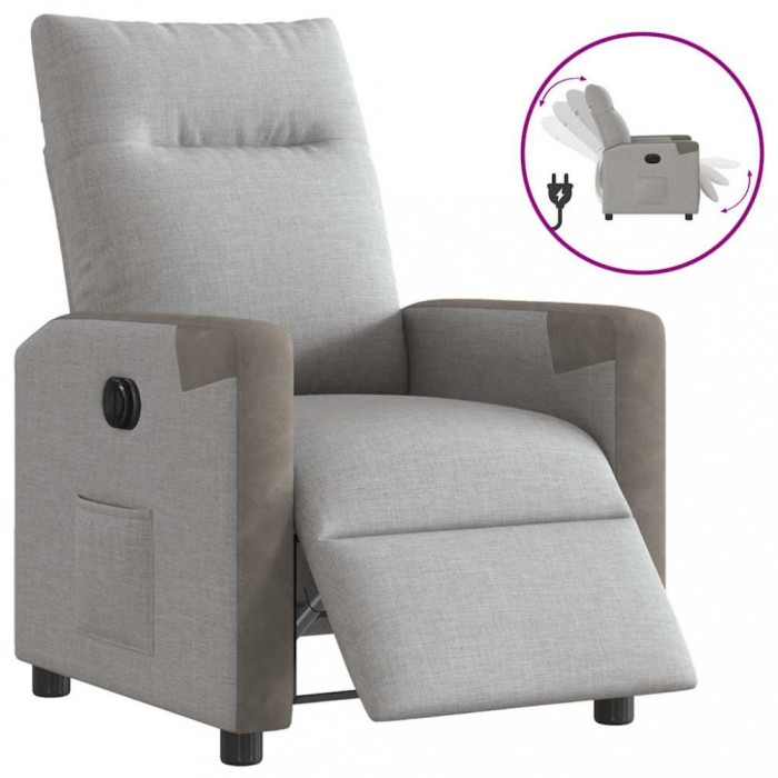 Gossi scaun reclinabil electric cloud grey fabric