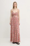 Rip Curl rochie LAS DALLAS culoarea roz, maxi, evazată, 06SWDR