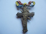 ROMANIA - INSIGNA REGALISTA CRUCEA CULTUL EROILOR 1916-1919, FERDINAND I , IM1.252