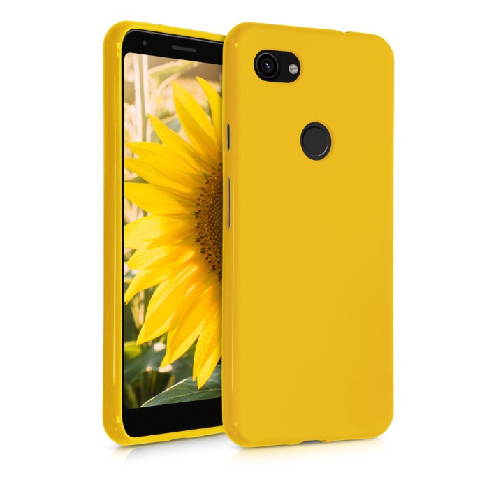 Husa pentru Google Pixel 3a XL, Silicon, Galben, 51944.143