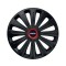Set 4 capace roti Negre Cu Inel Rosu Trend R14 Compatibil Cu Volvo