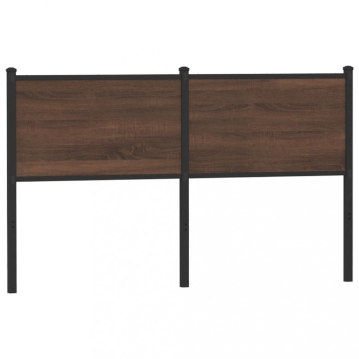 vidaXL Tăblie de pat, stejar maro, 150 cm, lemn prelucrat și oțel 4007799
