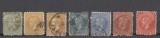 ROMANIA 1876 LP 39 CAROL I EMISIUNEA I BUCURESTI SERIE CU VARIETATE STAMPILATA