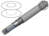 Cablu Bandă Rotund 1,27mm 20x28AWG PVC Gri