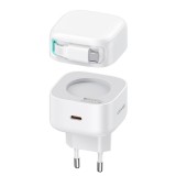 Incarcator priza usb-c pd35w cu cablu tip-c, usams xmf, white