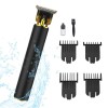 Aparat de tuns profesional contur, modelare si finisare, lama T otel carbon, USB, 4 capete, Negru