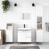 VidaXL Dulap de baie, alb extralucios, 65x33x60 cm, lemn prelucrat